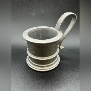 VTG RWP WILTON ARMETALE PEWTER CUP HOLDER WITH HANDLE Made in the USA